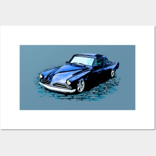 Blue 53 Studebaker Commander Posters and Art